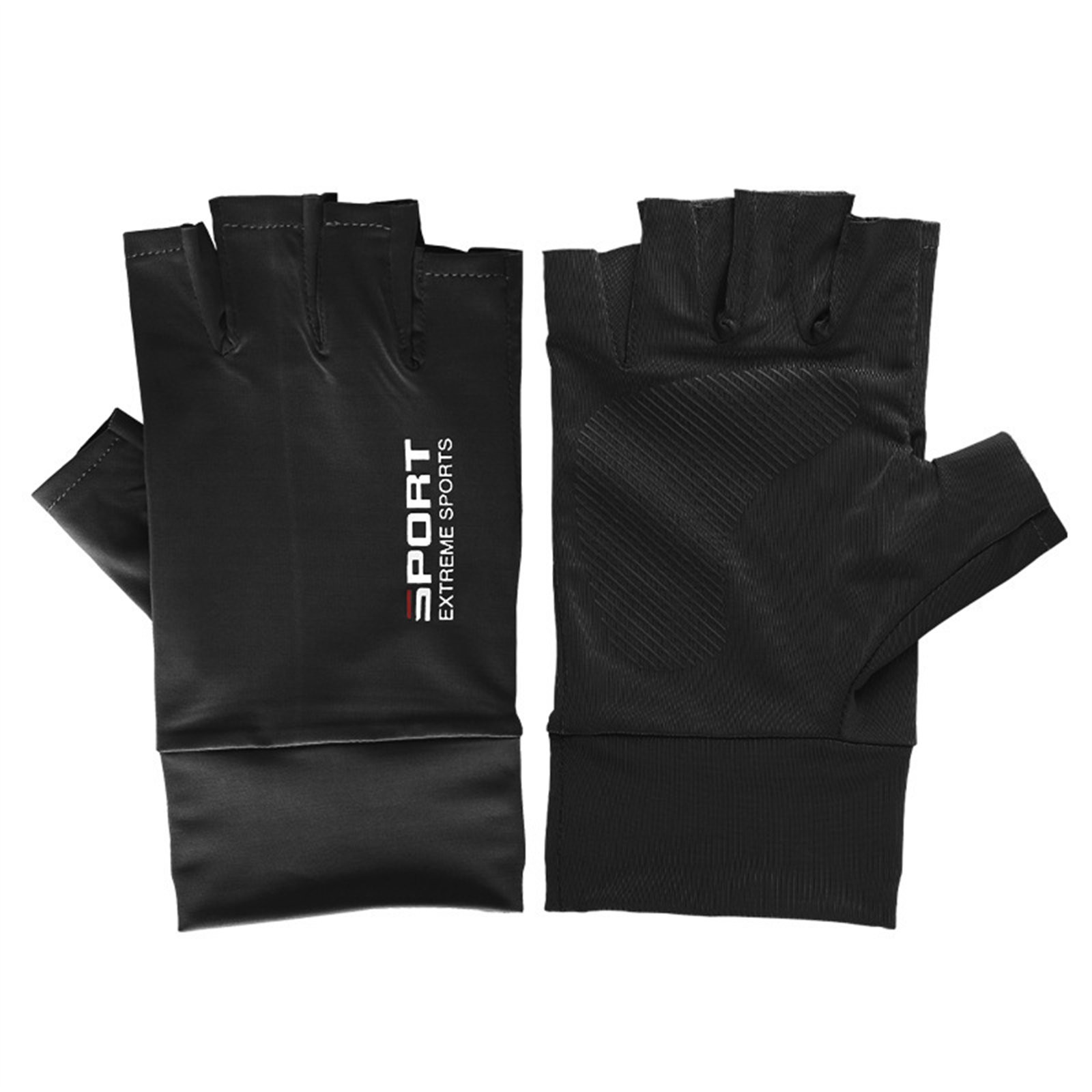 thumbnail image 2 of Guantes de conducción sin dedos - Antideslizantes, aptos para pantallas táctiles, para verano al aire libre, ciclismo/carreras, 2 of 2